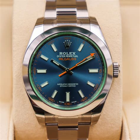 rolex milgauss z-blue prix|Rolex Milgauss z blue edition.